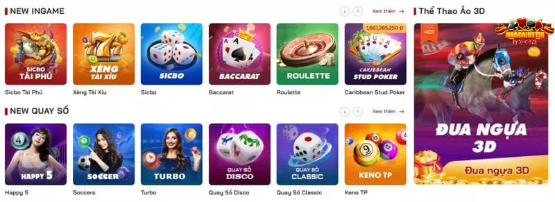 Nhà cái sở hữu kho game rất đa dạng và phong phú